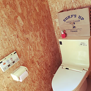 バス/トイレ/トイレインテリア/トイレットペーパーの収納/トイレの壁/スヌーピー♡...などのインテリア実例 - 2017-09-04 14:30:31