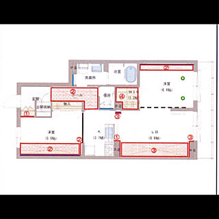 部屋全体/間取り/間取り図/賃貸マンション/同棲...などのインテリア実例 - 2018-06-22 10:43:49