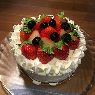 ケーキ/お誕生日ケーキ/手作り/机/手作りケーキのインテリア実例 - 2020-02-25 21:33:20