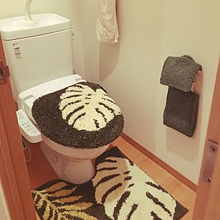 バス/トイレ/モンステラ柄/トイレカバーのインテリア実例 - 2016-01-13 22:58:49