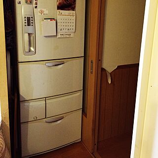 キッチン/冷蔵庫/ナショナルの冷蔵庫/猫部のインテリア実例 - 2016-07-26 00:12:13