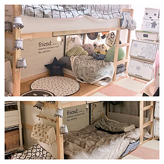 ベッド周り/ロフトベッド/KURA/IKEA/狭い部屋　...などのインテリア実例 - 2019-02-25 20:08:40
