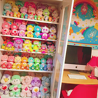 部屋全体/CareBears/ケアベア/これさえあれば、わたしの部屋/ぬいぐるみ...などのインテリア実例 - 2018-07-06 22:23:11