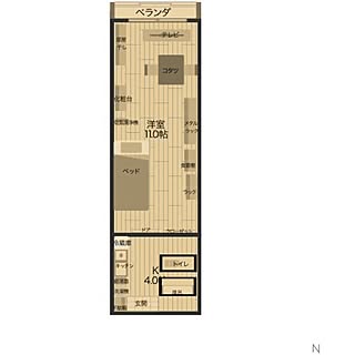 部屋全体/11畳/二人暮らし/間取り図のインテリア実例 - 2014-01-23 09:36:10