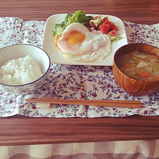 机/ごはんtime/朝ごはんみたいなご飯/おうちカフェに！/一人暮らし...などのインテリア実例 - 2015-02-23 21:35:04