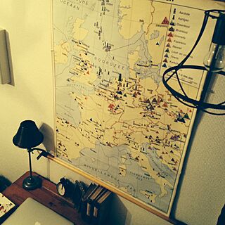 机/その他(その他にまとめちゃってます)/タペストリー/ヨーロッパの鉱山の地図/構図変えて頑張って投稿してます。のインテリア実例 - 2014-11-07 04:28:50