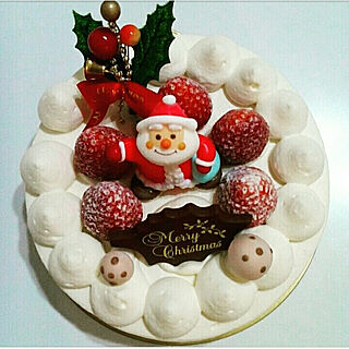 クリスマスケーキ/某有名なケーキ屋/MerryX'mas☆♬*ﾟ/MerryX'masイヴ/クリスマス・イブ...などのインテリア実例 - 2017-12-24 20:43:24