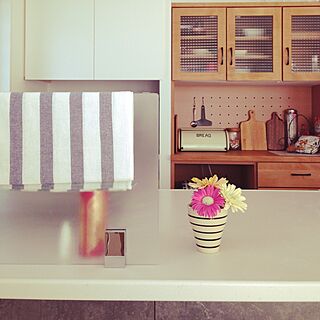 キッチン/ガーベラ/IKEA/花のある暮らしのインテリア実例 - 2016-04-26 13:20:46