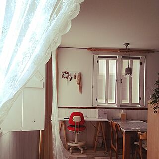 部屋全体/カーテン変えたい/賃貸アパート/窓枠DIY/賃貸DIY...などのインテリア実例 - 2017-02-02 09:42:43