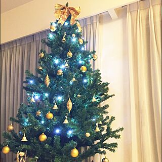 部屋全体/クリスマスツリー出しました/クリスマスツリー/クリスマスツリー180cmのインテリア実例 - 2015-12-10 19:24:08