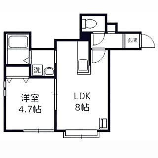 1LDK/間取り図/間取り/一人暮らし/部屋全体のインテリア実例 - 2020-02-20 00:17:35