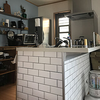 DIY/DIY棚/自作棚/ペンキ塗り/ブルーグレーの壁...などのインテリア実例 - 2019-05-18 08:31:05
