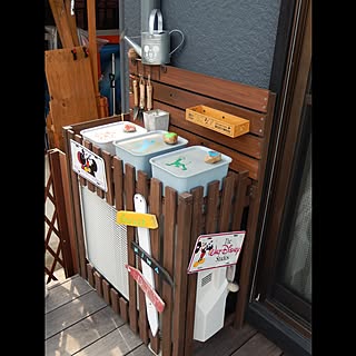 ウォルトディズニーワールド/ＤＩＹ/室外機カバーDIY/庭/ディズニー...などのインテリア実例 - 2021-08-25 19:27:47