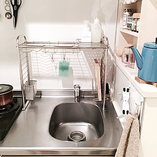 シンク 狭いキッチンのおしゃれなインテリアコーディネート レイアウトの実例 Roomclip ルームクリップ