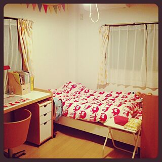 ベッド周り/フラッグガーランド/IKEA/アクタス/子供部屋　のインテリア実例 - 2014-03-02 22:28:51