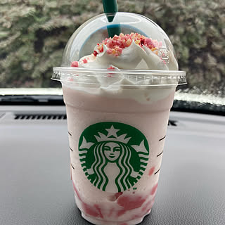 Starbucksさくら/フラペチーノ♡/フラペチーノ/さくらフラペチーノ/SAKURAシーズン2021...などのインテリア実例 - 2021-02-15 21:45:49