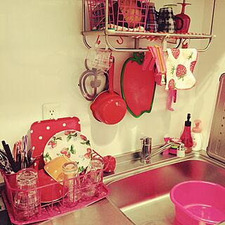 キッチン/りんごの雑貨/Francfranc/IKEA/ピンク...などのインテリア実例 - 2015-02-05 11:09:13