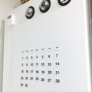 キッチン/冷蔵庫/マグネットカレンダー/100均/シルク...などのインテリア実例 - 2018-04-10 18:56:07