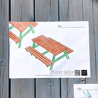 木製/DIY/アウトドアテーブル/picnic table/ガーデンテーブル...などのインテリア実例 - 2021-04-07 19:35:33