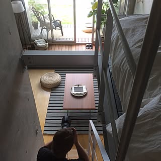 部屋全体/コンクリート/1K/Small space living/リビングダイニング...などのインテリア実例 - 2016-05-13 07:27:26