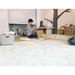 部屋全体/ウォールステッカー/タイルカーペット/犬のいる暮らし/ペットと暮らすインテリア...などのインテリア実例 - 2017-11-26 10:08:28