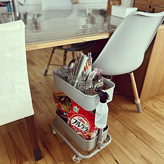 北欧ヴィンテージ チーク材 キッチンワゴン カトラリー収納