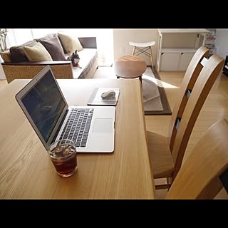 ダイニングテーブル/MacBook Air/チワワ/休日満喫中♬/アジアンソファー...などのインテリア実例 - 2016-03-20 12:30:41