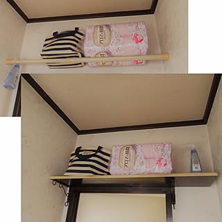 バス/トイレ/ダイソー/トイレの壁/トイレットペーパーの収納/トイレ収納...などのインテリア実例 - 2017-06-22 09:55:56