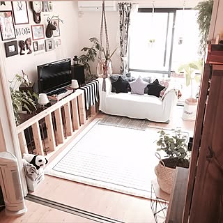 部屋全体/ソファーカバー変えました♡/代わり映えしない写真でごめんなさい。/照明を変えたい…。/おはようございます◡̈♥︎...などのインテリア実例 - 2017-06-16 10:20:19