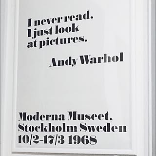 壁/天井/リビング/Andy Warhol/モノトーン/北欧モノトーン...などのインテリア実例 - 2015-08-30 15:53:27