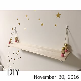 壁/天井/ウッドビーズ/DIY棚/DIY/キッズスペースのインテリア実例 - 2016-11-30 18:53:56