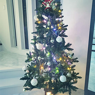 リビング/クリスマスツリー180cm/フィルムポットツリー/白い床/LDK...などのインテリア実例 - 2021-12-25 13:45:22