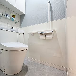 バス/トイレ/セカンドライフ/キャビネット付きトイレリフォレ/アッパーキャビネット/アクアセラミック...などのインテリア実例 - 2023-06-30 23:31:29