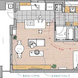 キッチン/回遊出来る家/回遊式/回遊キッチン/回遊できるキッチン...などのインテリア実例 - 2018-04-07 07:48:43