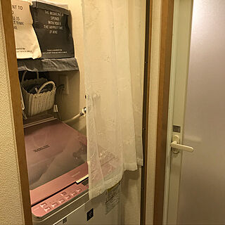 バス/トイレ/レースカーテン/シャープ洗濯機のインテリア実例 - 2018-12-11 23:40:30