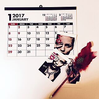 壁/天井/flying tiger/白黒/カレンダー2017/mixインテリア...などのインテリア実例 - 2017-01-10 22:47:24