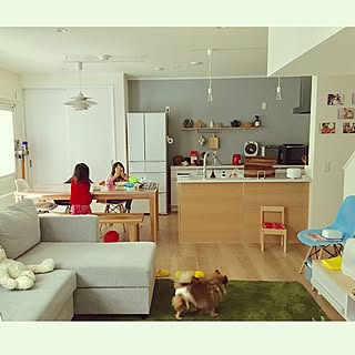 部屋全体/ダイニング/キッチン/北欧/飾り棚のインテリア実例 - 2017-02-01 10:59:03