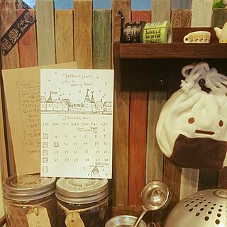 キッチン/セリアリメイク/ディスプレイ/gamiカレンダー/#gamiさんのインテリア実例 - 2015-11-09 16:15:16