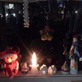 部屋全体/窓辺のクリスマス/天使のキャンドルのインテリア実例 - 2014-11-18 17:13:57
