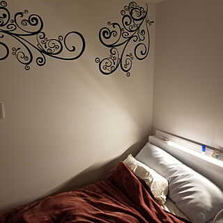 ベッド周り/IKEA/ベッド/フレームライト/ベッドランプのインテリア実例 - 2021-03-05 21:59:11