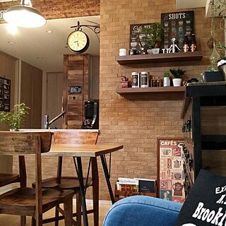 部屋全体/おうちカフェ/100円SHOP/男前/カフェ風...などのインテリア実例 - 2017-07-14 20:31:57