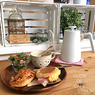 キッチン/OUCHI DE CAFE/knkちゃんのけしごむはんこ/持ち歩きたくなるケトル/温調ケトル...などのインテリア実例 - 2019-01-16 17:13:00