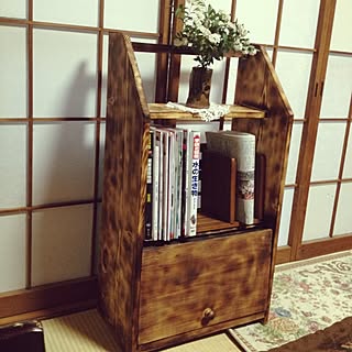 部屋全体/うちではありませんが.../実家にて/アンティーク風/マガジンラック...などのインテリア実例 - 2014-05-10 18:30:52