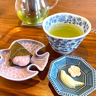 緑茶/和三盆/桜餅/HARIO/小皿...などのインテリア実例 - 2022-03-09 21:42:16