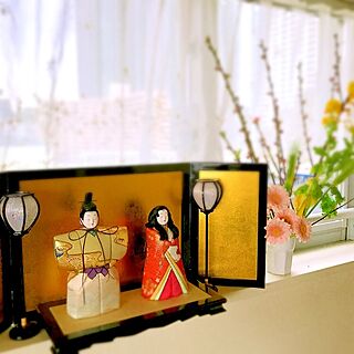 桃の花/木目込み雛人形/ひな祭り/IKEAのインテリア実例 - 2017-02-23 11:44:12