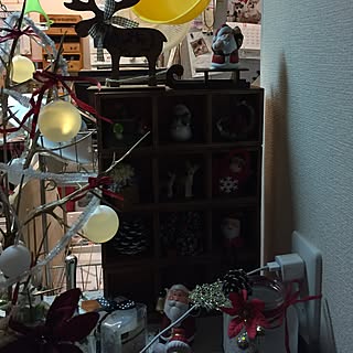 沢山飾った/棚は手作り/ダイソー/クリスマス/セリアのインテリア実例 - 2016-12-09 06:11:07
