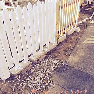 玄関/入り口/お庭作り始めました♡/DIY/アメブロやってます♥/.°＊手作りの柵.°＊のインテリア実例 - 2015-07-28 23:11:04