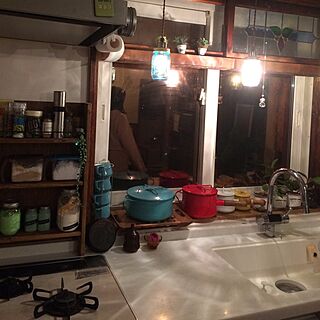 キッチン/照明/ガラス照明/DIYのインテリア実例 - 2017-04-29 19:55:52