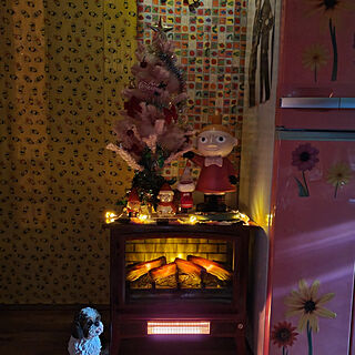 部屋全体/カラフル/クリスマス/ピンクのクリスマスツリー/ピンクの冷蔵庫...などのインテリア実例 - 2021-12-12 23:07:25