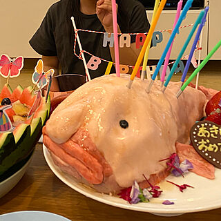誕生日会/手作りケーキ/バースデーケーキ/キッチンのインテリア実例 - 2021-05-20 23:51:45
